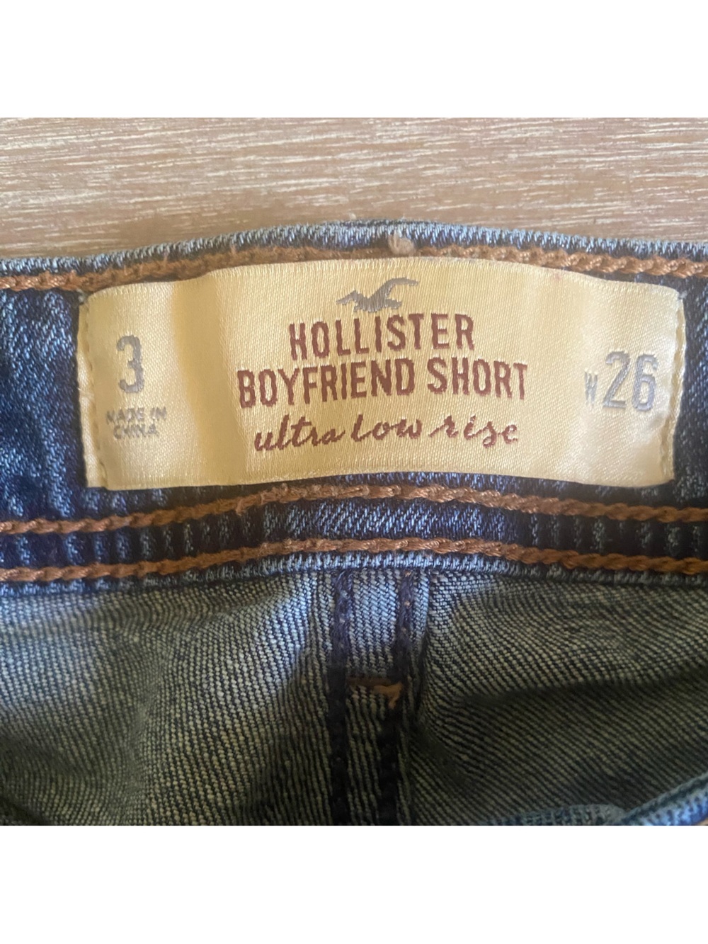 NEW✨HOLLISTER ULTRA LOW RISE DISTRESSED DENIM SHORTS - Picture 13 of 13